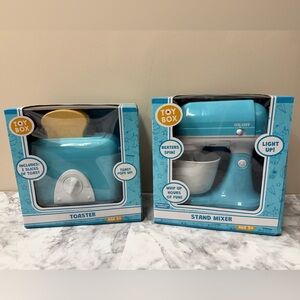 Blue Toaster and Stand Mixer Set